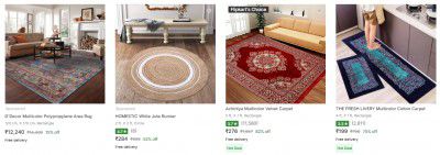 Many Brands Carpet Rugs Upto 90% Off Starting From Rs.92