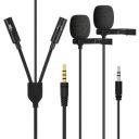 Maono AU-303 Condenser Lavalier Lapel Microphone, Dual Clip-on Collar Mic...