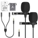Maono AU-404 Dual Collar Lavalier Microphone...