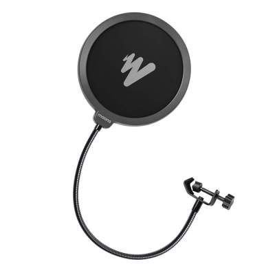 Maono AU-B00 Pop Filter for Studio Condenser Microphone with Wind Screen and Metal Gooseneck Holder