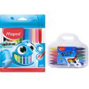 MAPED Colouring Kit - 2Pcs Set Washable Felt Tip Pen X12 Shades Oil Pastels 12 Shades ...