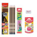 Maped Study Kit | Complete Stationery Kit|2B Graphite pencils,Twist & Flex Ruler, Funny Croc Croc Eraser| Perfect Writing Kit|Ideal stationery kit|Pencil Set|Essential Stationey|Stationery Return Gift...