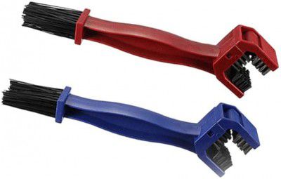MAPPERZ 2 Bike Chain Cleaning Brush, Chain Cleaner for Cycle, Motorcycle and MTB Road Bike, Multipurpose Cycle Motorcycle Bike Chain Cleaner Brush - Multicolor (Pack of 2)
