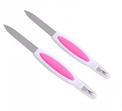 MAPPERZ Nail File/2 in 1 Manicure Pedicure Nail File Tool (Colour May Vary)