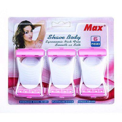 MAPPERZ Womens Razor Blade Hair Removal Disposable Blades (6 Pcs Blade)