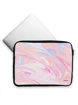 Marble Petal Pink Printed Laptop Sleeves (13 inch)