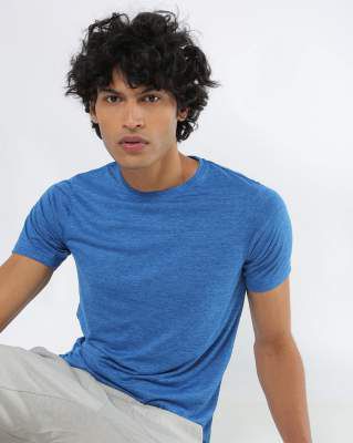 MARCA DISATI Heathered Slim Fit Crew-Neck T-shirt