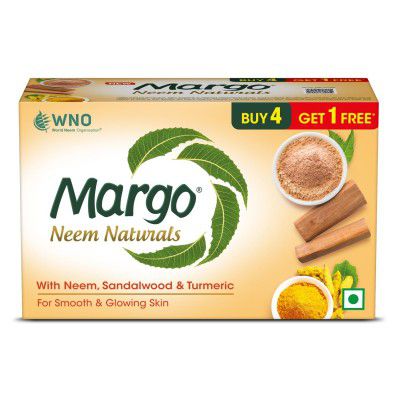 Margo Neem Naturals Soap with Goodness of 1000 Neem Leaves (100gm X Pack of 5)