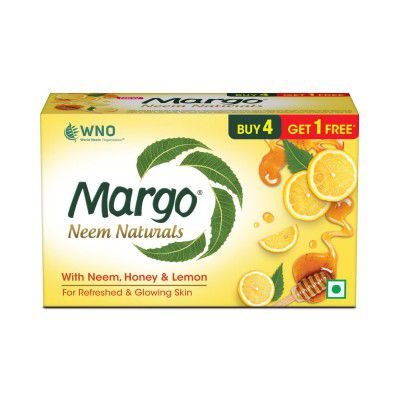 Margo Neem Naturals Soap with Goodness of 1000 Neem Leaves (100gm X Pack of 5)