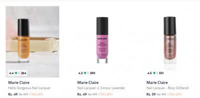Marie Claire Beauty & Personal Care Products at Min 70% off