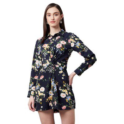 Marie Claire Women's Crepe A-Line Above The Knee Casual Dress