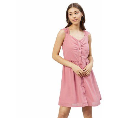 Marie Claire Women's Polyester A-Line Above The Knee Casual Dress