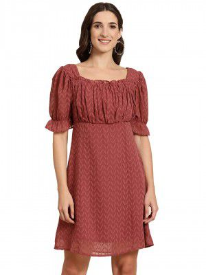 Marie Claire Women's Polyester A-Line Midi Casual Dress