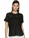 Marie Claire Women's Regular fit Top (MC10125_Black M)...
