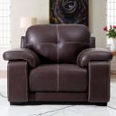 Marina Pro Leatherette 1 Seater Sofa -Dark Brown...
