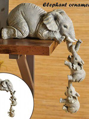 Mariner's CreationGrey & Yellow Birds and Animals Figurine Showpiece