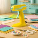 Mario 30W Hot Melt Glue Gun with Magnetic Base & 360° Placement, Quick Heating for DIY Crafts & Repairs, Ergonomic Handle, Stable Operation – Yellow, Includes 5 Glue Sticks – MI-212...