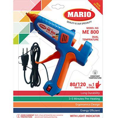 Mario - Blue Professional Super Heavy Glue Gun + 5 Glue Sticks - Me800