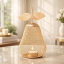 MARKET 99 Metal Pear T- Lite Holder - Golden | Elegant Home Decor for Diwali...