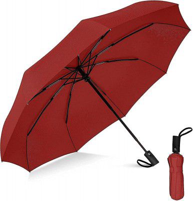 Market Fairy Windproof Travel Umbrellas for Rain - Lightweight, Strong, Compact with & Easy Auto Open/Close Button for Single Hand Use - for Men & Women (MULTI COLOUR)