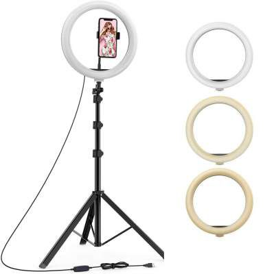 Marklif CXB-260 10 Inch (26 cm) LED Ring Fill Light for Camera/Phone with 7 Feet Long Foldable and Lightweight Tripod Stand