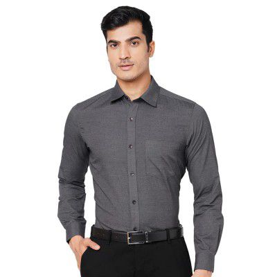 MARKRICH Men's Slim Fit Semi Shirt with Spread Collar & Full Sleeves for Formal & Casual Wear