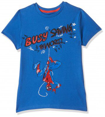 Marks & Spencer Boys Printed Cotton Round Neck Regular Fit T Shirt
