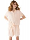 Marks & Spencer Girls Solid Cotton Collared Neck Regular Fit Top...