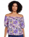 Marks & Spencer Linen Mix Floral Off-Shoulder Blouse...