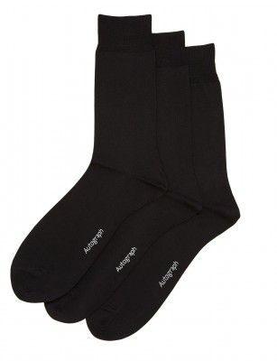 Marks & Spencer Mens Polyamide Blend 3pk Modal Pima Cotton Socks