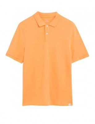 Marks & Spencer Men's Regular Fit T-Shirt (60580531001_Bright Orange S)