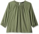 Marks & Spencer Pure Cotton Crew Neck Lace Insert Top T411497CBRIGHT SAGE (XL)...