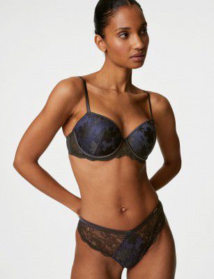 Marks & Spencer Rosie Womens Polyamide Blend Embroidery High Rise Miami Knicker