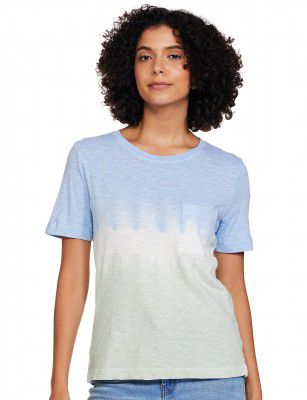 Marks & Spencer Womens Printed Cotton Crew Neck Regular Fit T Shirt