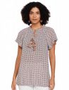 Marks & Spencer Womens Printed Viscose Round Neck Regular Fit Top...
