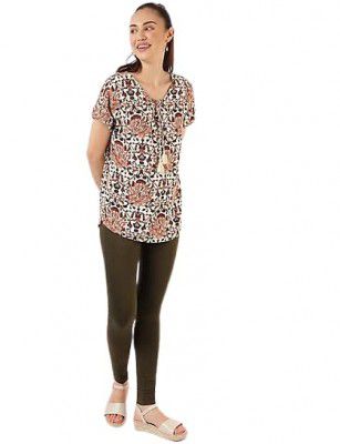 Marks & Spencer Women's Regular Blouse (T43_2111K_Buff Mix 8)