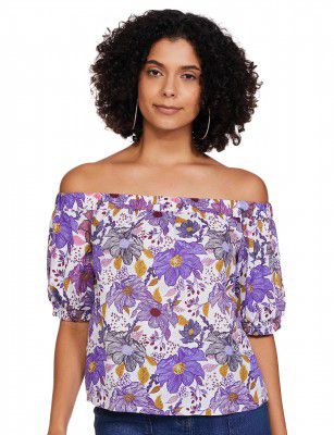 Marks & Spencer Womens Solid Linen Blend Shoulder Neck Regular Fit Top