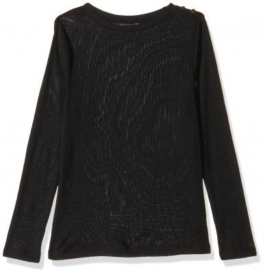 Marks & Spencer Womens Solid Polyester Blend Round Neck Regular Fit Long Sleeve Top