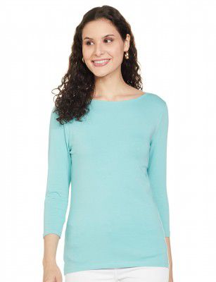 Marks & Spencer Womens Solid Polyester Round Neck Regular Fit Top