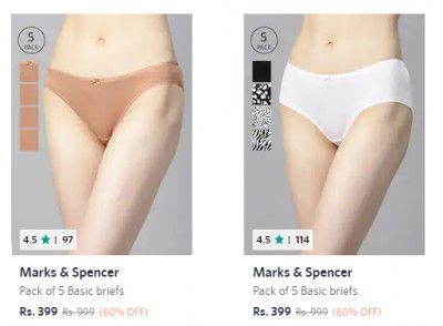 Marks & Spencer Womens Briefs Starts @₹299