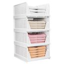 MARKWELL 4 Layer Stackable Wardrobe Storage Box, Plastic Sliding Drawer Organizer (Sliding Drawer)...