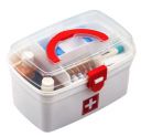 MARKWELL Plastic Rectangular Medicine Box, Medical First Aid Multi-Purpose Storage With Handle...