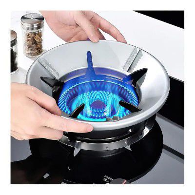 Markwell Silver Gas Saver Burner Stand Gas Chula Burner Gas Saver Stand Jali Ring Fire (Pack Of 2) Silver
