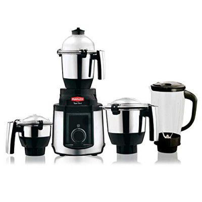 Marlex Royal Touch Mixer Grinder 1.2 HP with 3 Multipurpose Stainless Steel Jar + Juicer Jar Black + | (Liquidizing, Wet Grinding and Chutney Jar), Stainless Steel blades, 5 Year Motor Warranty