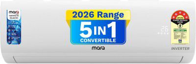 MarQ by Flipkart 1.5 Ton 5 Star Split Inverter 5-in-1 Convertible with Turbo Cool Technology AC (155IPG26WQ, White)