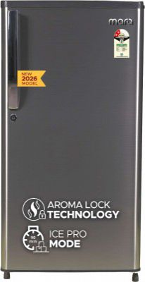 MarQ by Flipkart 183 L Direct Cool Single Door 2 Star Refrigerator  with Toughened Glass Shelves and Large Vegetable Basket (Steel Grey, 180BD3MQ24-G)