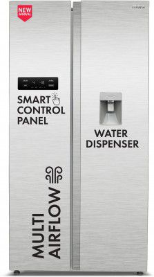 MarQ by Flipkart 584 L Frost Free Side by Side Refrigerator  with Water Dispenser (Silver, 584MS025MQSD)