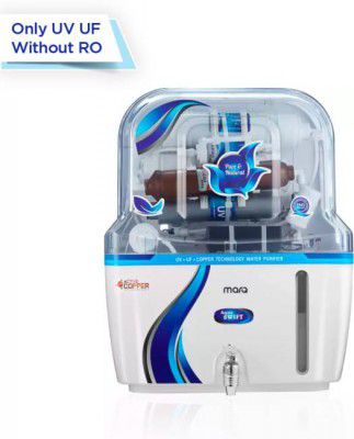 MarQ by Flipkart Innopure UV without RO 12 L UV + UF + Minerals + Copper Water Purifier (White and Blue)