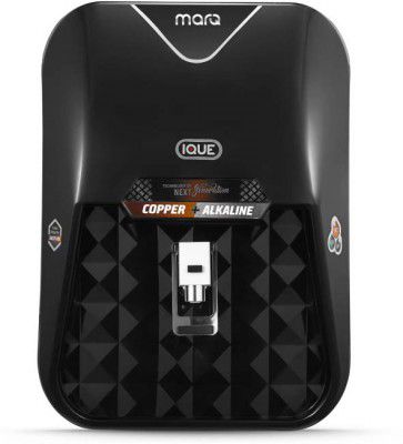 MarQ by Flipkart IQUE COPPER ALKALINE 14 L RO + UV + UF + TDS + ALK + Copper Water Purifier with Prefilter  (Black)