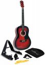 Martin Smith W-101-RD-PK Acoustic Guitar Super Kit with Stand (Red)...